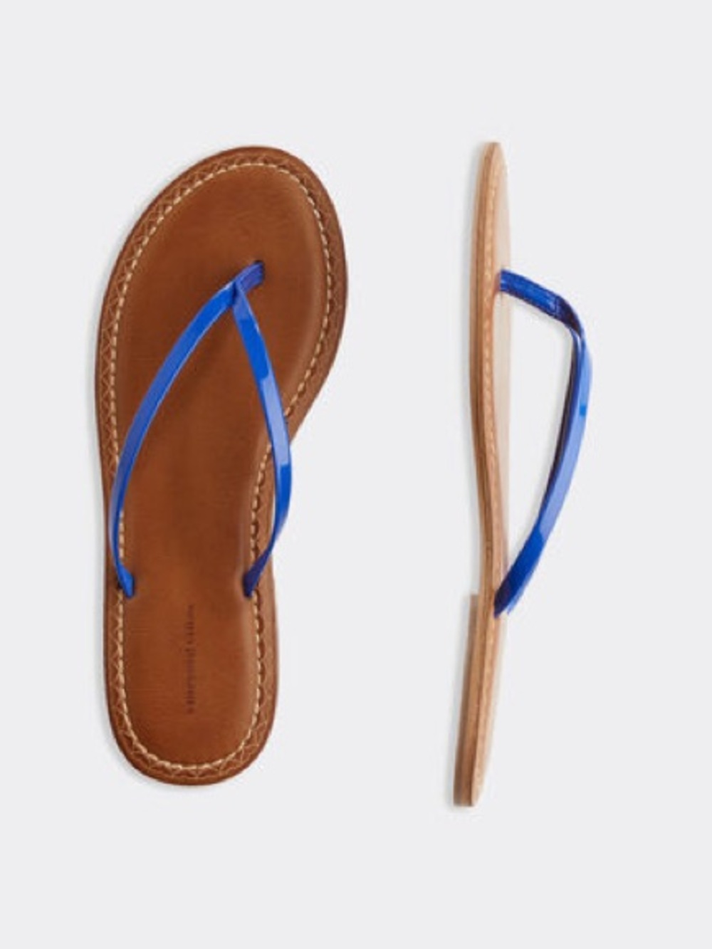 Vineyard Vines Skinny Strap Flip Flops NWT Marlin Blue